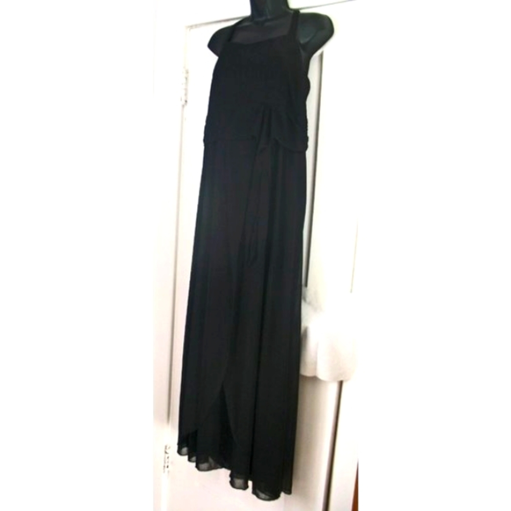 California Concepts Women's Black Sleeveless Maxi Dress 1X? no size tag found.